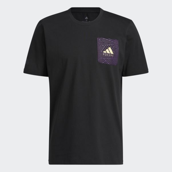 T-shirt Imprimé Panthère Noire Adidas Noir