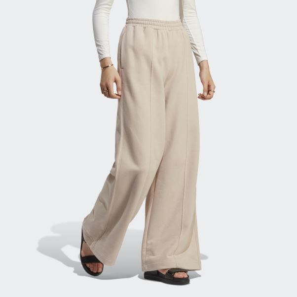 Adidas - Pantalon De Jogging Nervuré Premium Essentials Taupe