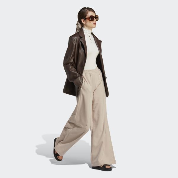 Adidas - Pantalon De Jogging Nervuré Premium Essentials Taupe