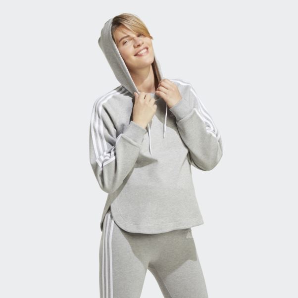Sweat à Capuche De Maternité Sur La Tête Adidas Gris Moyen