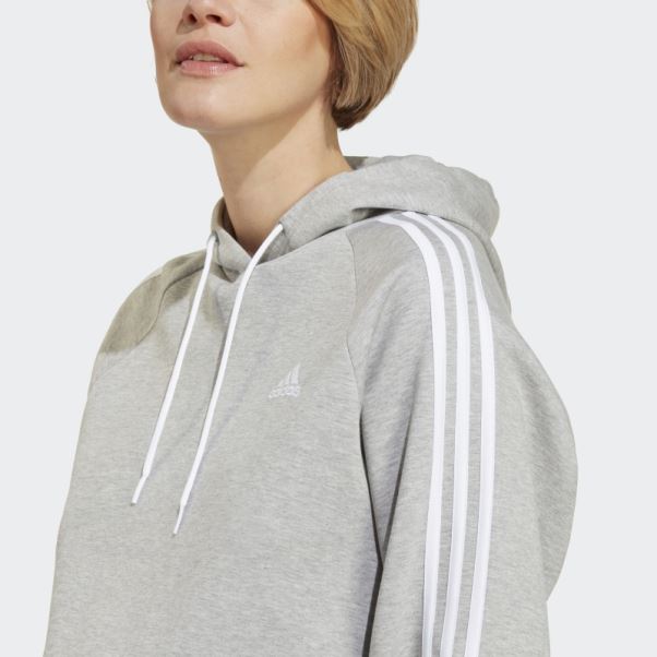 Sweat à Capuche De Maternité Sur La Tête Adidas Gris Moyen