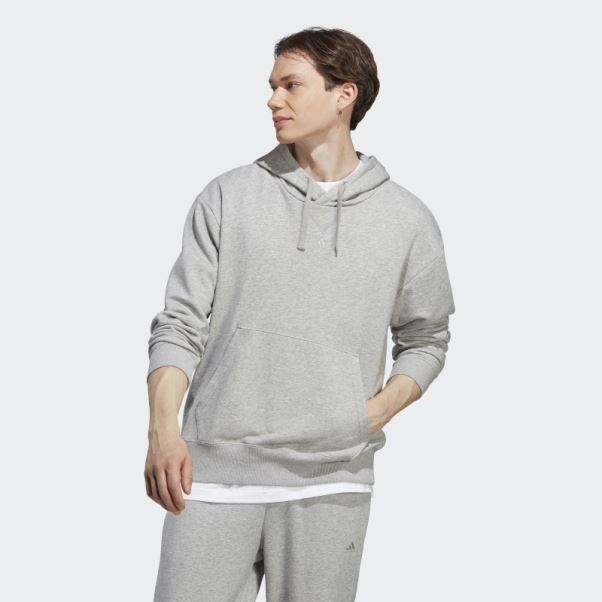 Sweat à Capuche Adidas All Szn French Terry Gris Moyen