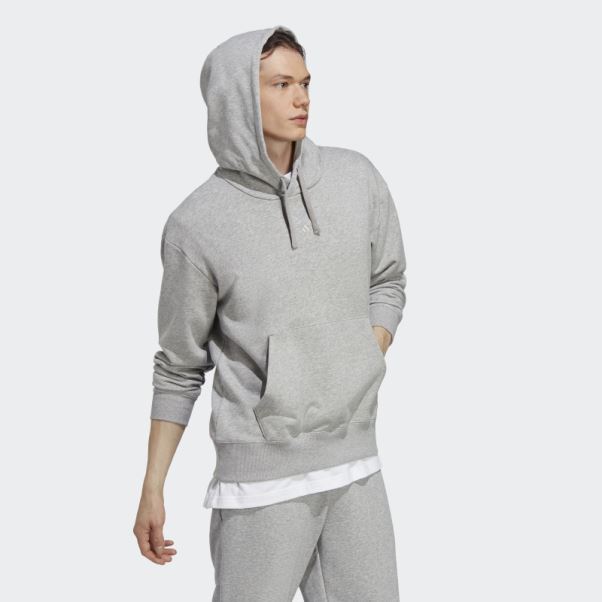 Sweat à Capuche Adidas All Szn French Terry Gris Moyen