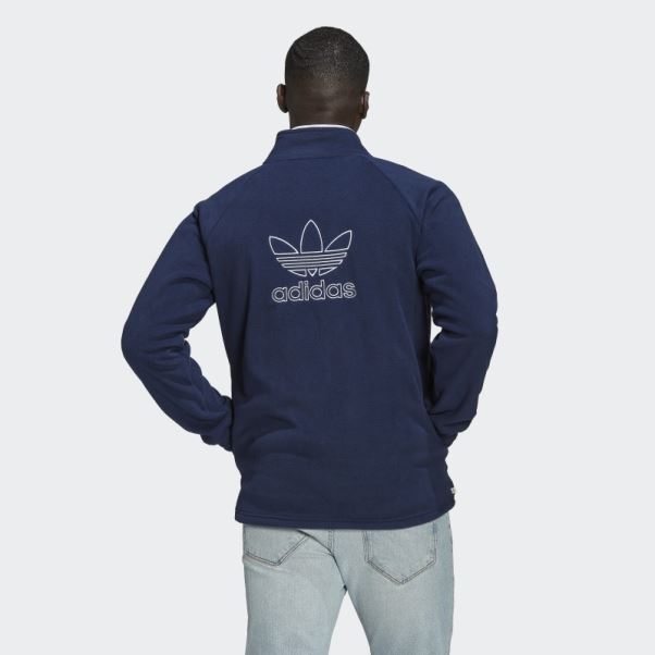 Veste Polaire Adicolor Classics Trefoil Teddy Adidas Night Indigo