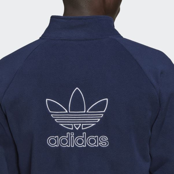 Veste Polaire Adicolor Classics Trefoil Teddy Adidas Night Indigo