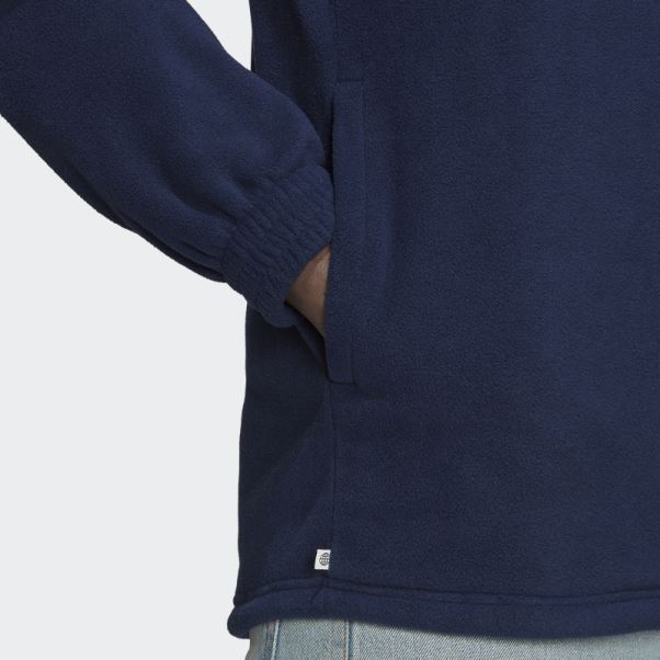 Veste Polaire Adicolor Classics Trefoil Teddy Adidas Night Indigo