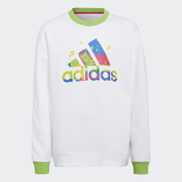 Sweat Adidas X Lego Vidiyo Crewneck Blanc Chaud