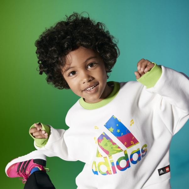 Sweat Adidas X Lego Vidiyo Crewneck Blanc Chaud