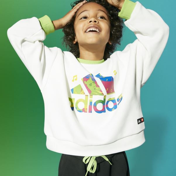 Sweat Adidas X Lego Vidiyo Crewneck Blanc Chaud