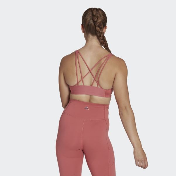 Soutien-gorge à Maintien Moyen Adidas Coreflow Rouge