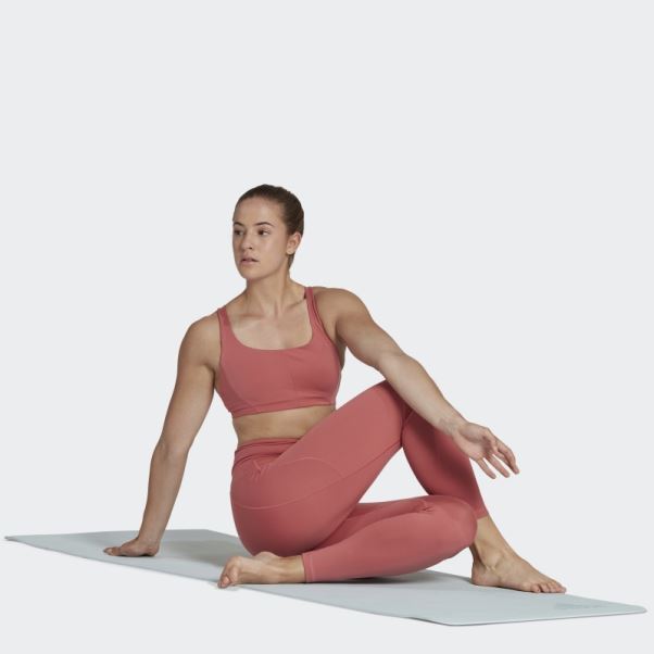 Soutien-gorge à Maintien Moyen Adidas Coreflow Rouge