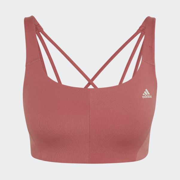 Soutien-gorge à Maintien Moyen Adidas Coreflow Rouge