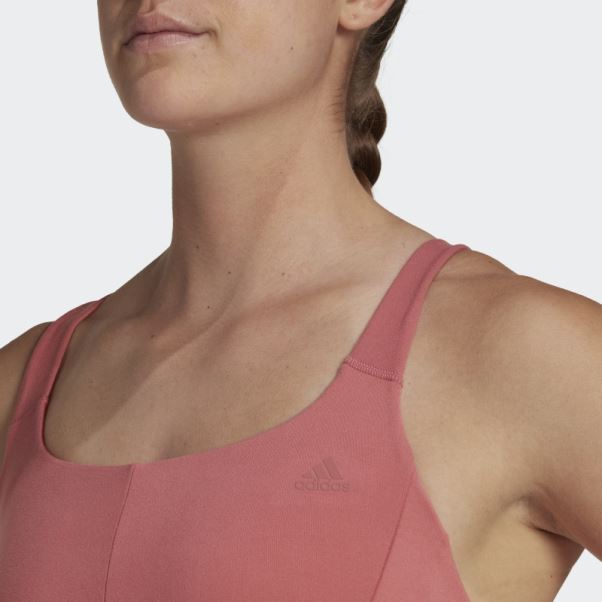 Soutien-gorge à Maintien Moyen Adidas Coreflow Rouge