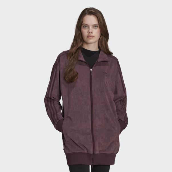 Veste De Survêtement En Suède Adicolor Classics Bordeaux Adidas