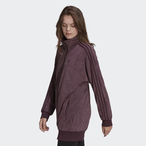 Veste De Survêtement En Suède Adicolor Classics Bordeaux Adidas