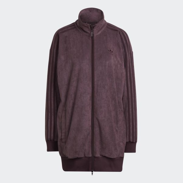 Veste De Survêtement En Suède Adicolor Classics Bordeaux Adidas