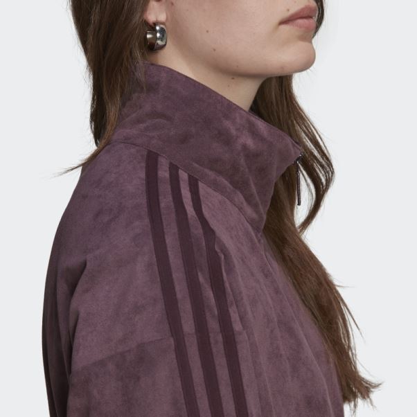 Veste De Survêtement En Suède Adicolor Classics Bordeaux Adidas