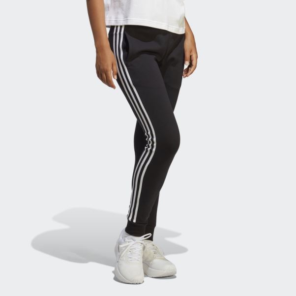 Adidas Essentials 3-stripes French Terry Cuffed Jogger Noir