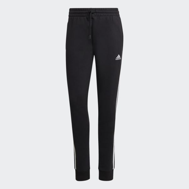 Adidas Essentials 3-stripes French Terry Cuffed Jogger Noir