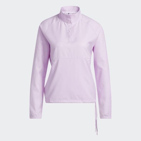Pull 1/4 Pressions Gaufré Lilas Adidas