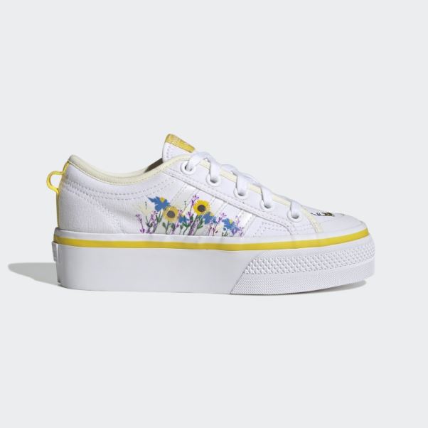 Chaussures De Plate-forme Adidas Nizza Blanches