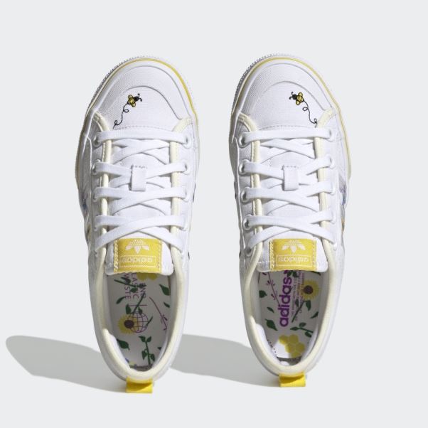 Chaussures De Plate-forme Adidas Nizza Blanches