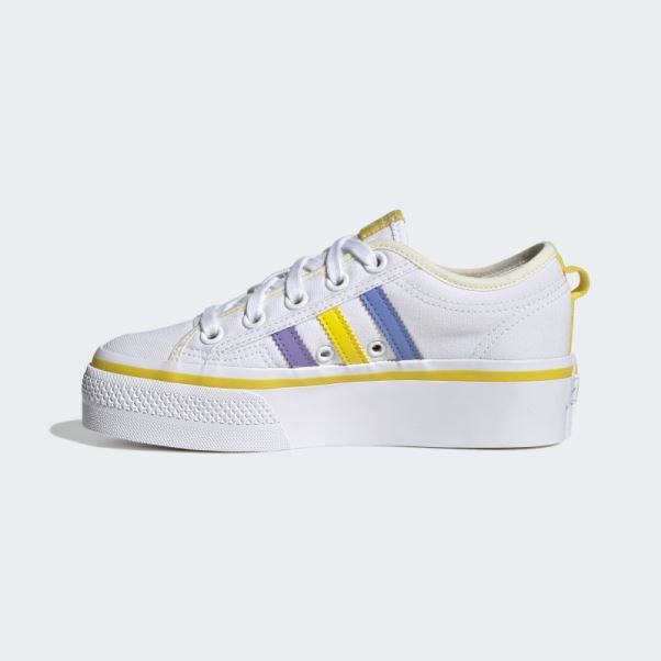 Chaussures De Plate-forme Adidas Nizza Blanches
