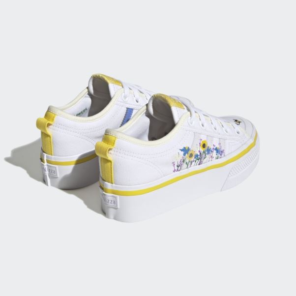 Adidas Nizza Plate-forme Chaussures Blanc Chaud