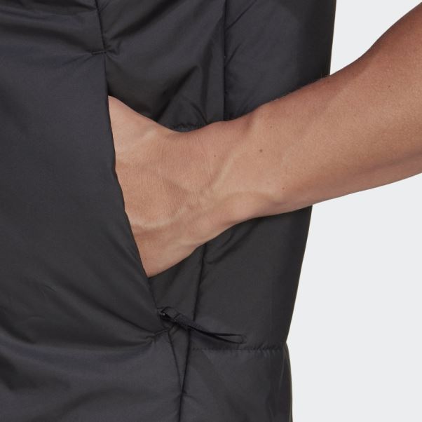 Gilet Isolé Noir à 3 Bandes Adidas