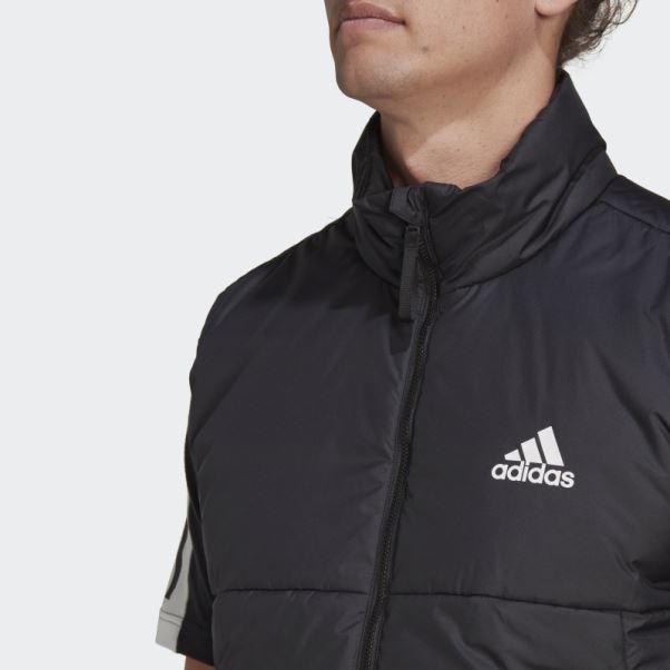 Gilet Isolé Noir à 3 Bandes Adidas