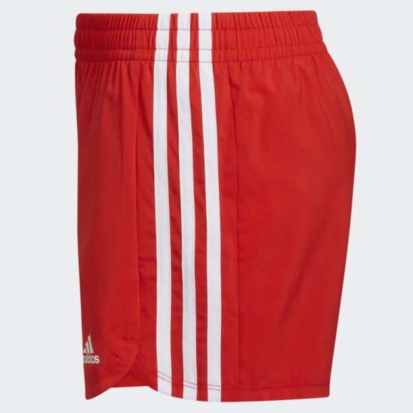 Adidas Short Tissé à 3 Bandes Rouge