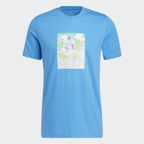 Tee Shirt Graphique Boost Rocket Adidas Bleu