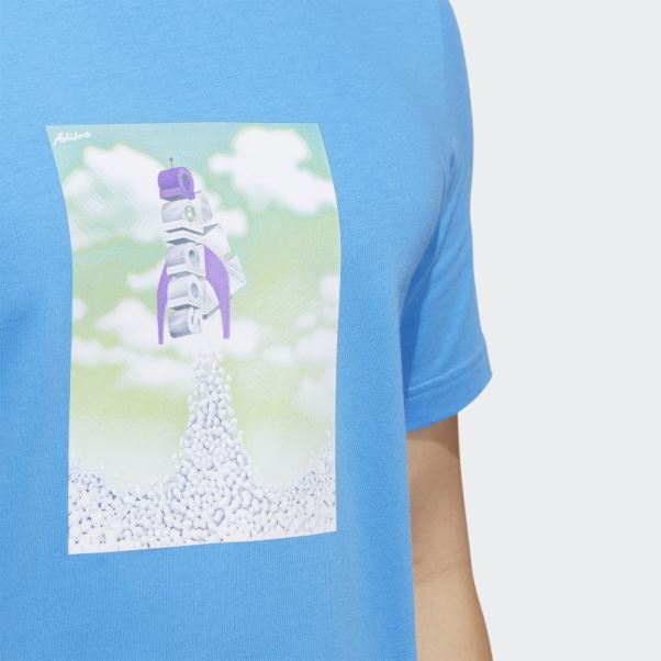 Tee Shirt Graphique Boost Rocket Adidas Bleu