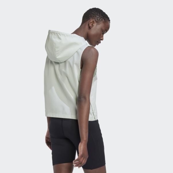 Parley Run For The Oceans Sweat à Capuche Adidas Vert Fashion