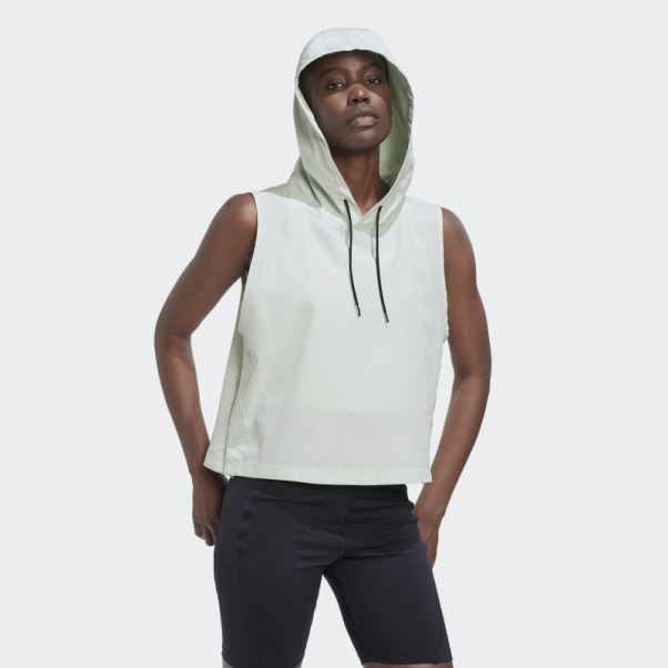 Parley Run For The Oceans Sweat à Capuche Adidas Vert Fashion