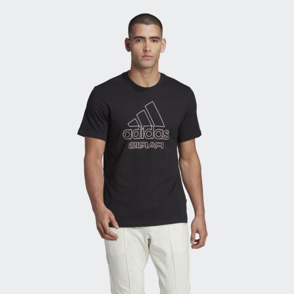 T-shirt Graphique Paris Noir Adidas