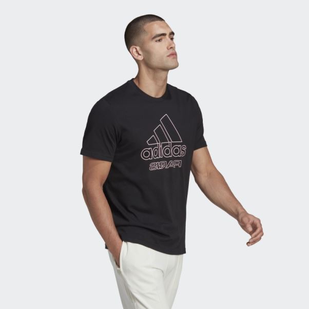 T-shirt Graphique Paris Noir Adidas