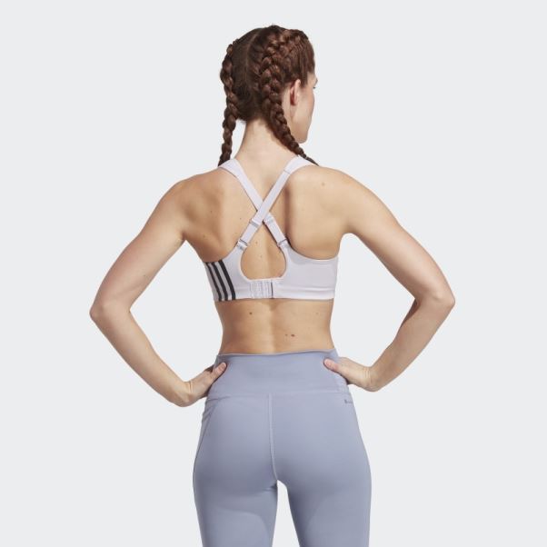 Soutien-gorge à Maintien élevé Adidas Tlrd Impact Training Silver Dawn Hot