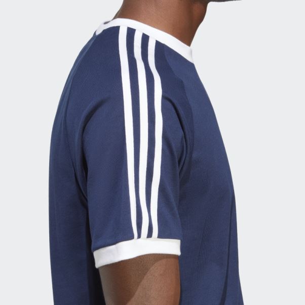 T-shirt à 3 Bandes Adidas Night Indigo Adicolor Classics