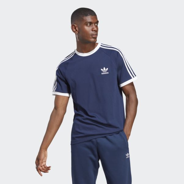 T-shirt Adidas Night Indigo Adicolor Classics 3 Bandes