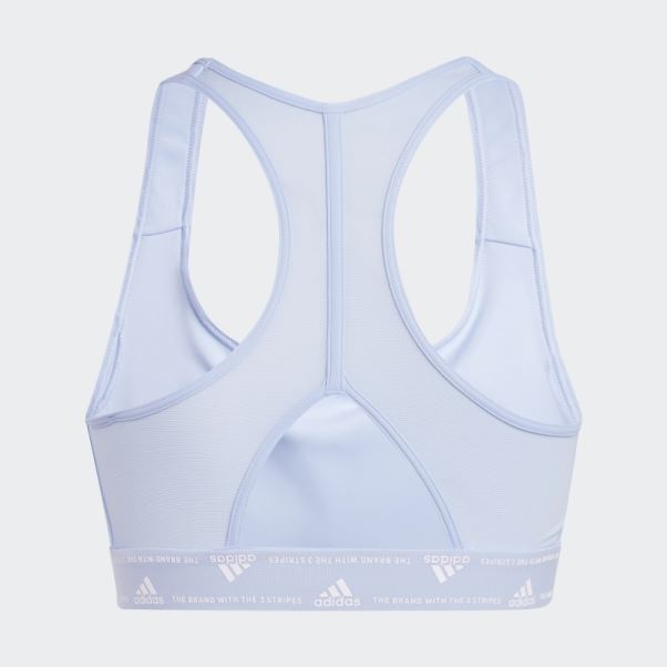 Soutien-gorge à Maintien Moyen Adidas Powerreact Training Bleu Aube