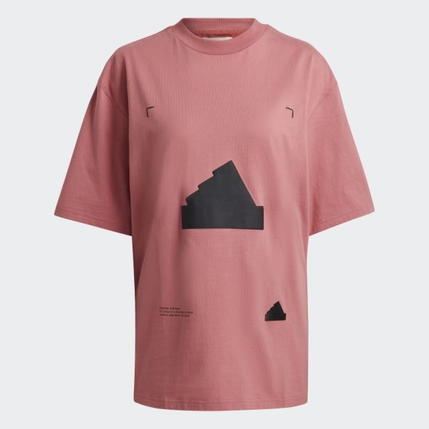 Adidas T-shirt Oversize Rouge