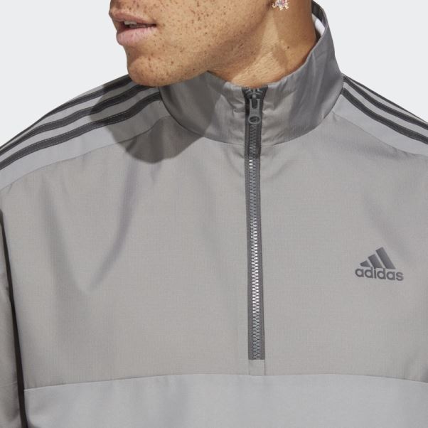 Survêtement Gris 1/4 Zip Tissé Adidas
