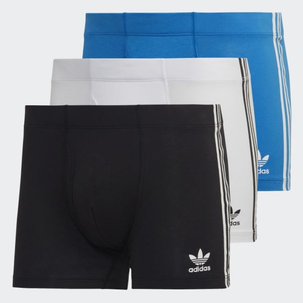 Slip Confort En Coton Flex à 3 Bandes (3 Paires) Adidas Blanc