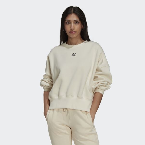 Sweat Adidas Adicolor Essentials Polaire Blanc