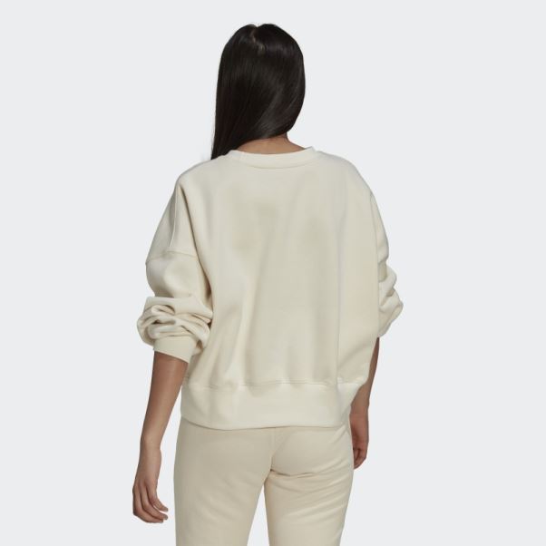 Sweat Adidas Adicolor Essentials Polaire Blanc