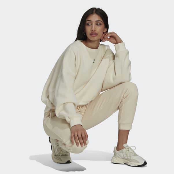 Sweat Adidas Adicolor Essentials Polaire Blanc