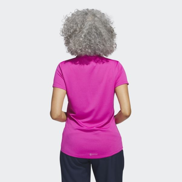 Polo De Golf Fuchsia Adidas Heat.rdy