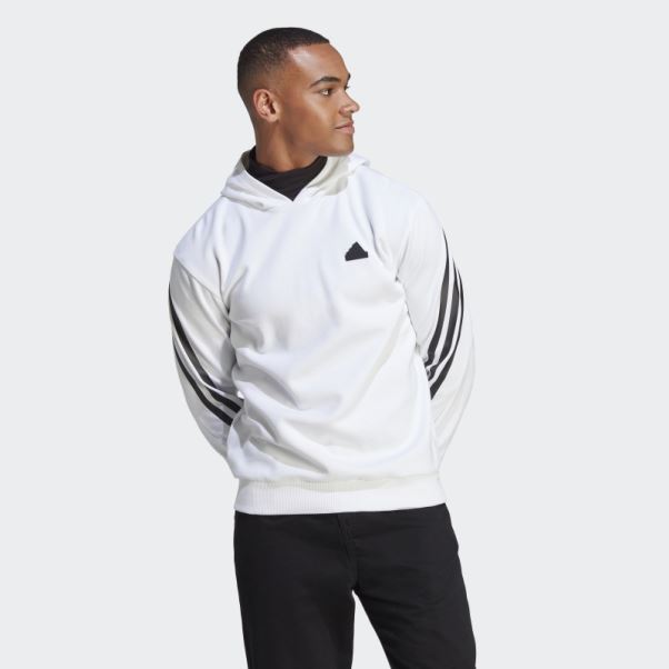 Future Icons Sweat à Capuche 3 Bandes Adidas Blanc
