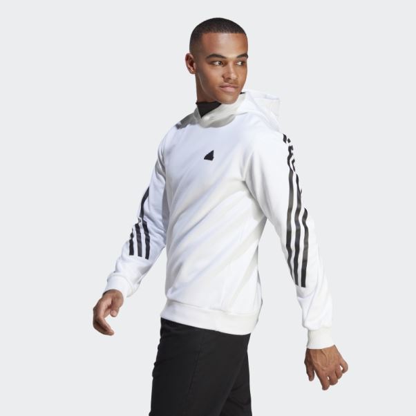 Future Icons Sweat à Capuche 3 Bandes Adidas Blanc
